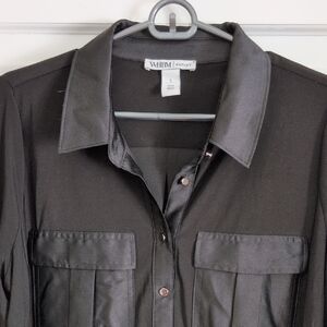 White House Black Market Black Blouse